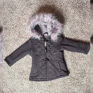 Black and gray toddler coat